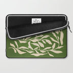 Olive Green Leaves: Mid Century Edition Laptop Sleeve Gallery Image 2