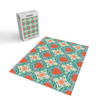 Playful Strawberry and Floral Geometric Pattern Jigsaw Puzzle Gallery Image 2