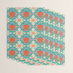 Playful Strawberry and Floral Geometric Pattern Wrapping Paper Gallery Image 3