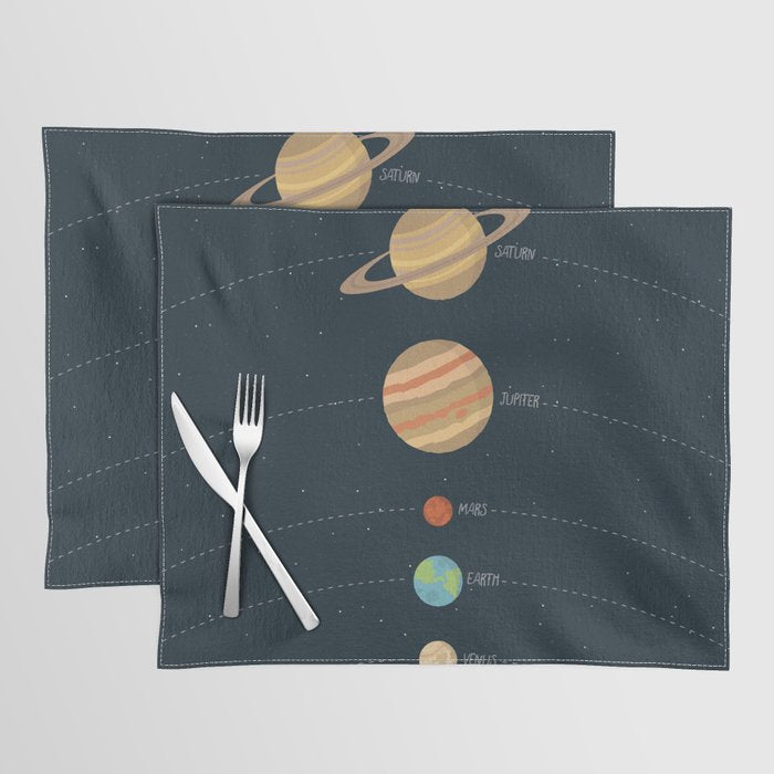 Solar system illustration Placemat Gallery Image 1