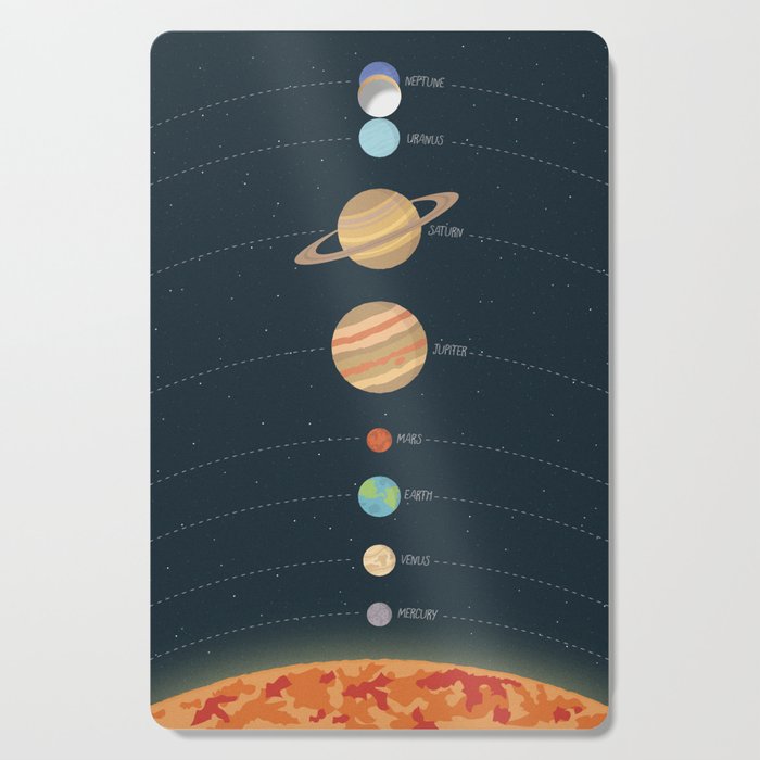 Solar system illustration Cutting Board Gallery Image 1