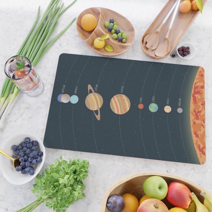 Solar system illustration Cutting Board Gallery Image 2