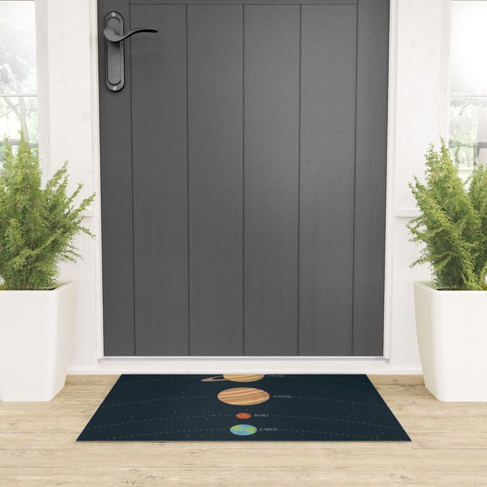 Solar system illustration Welcome Mat Gallery Image 3