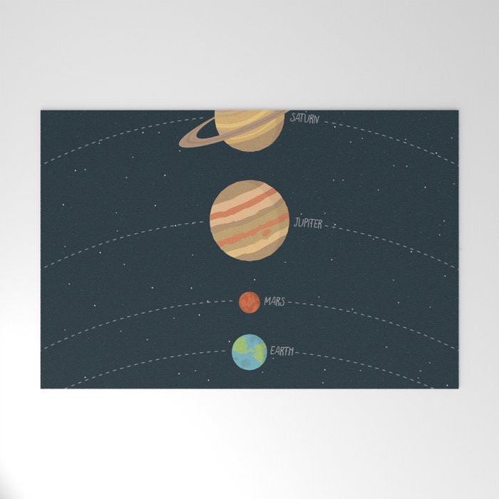 Solar system illustration Welcome Mat Gallery Image 1