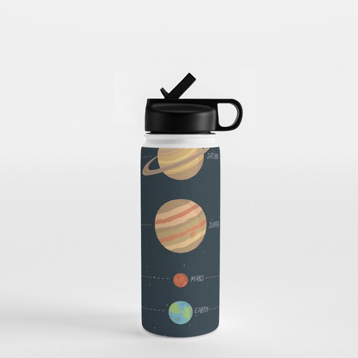Solar system illustration Water Bottle Gallery Image 1