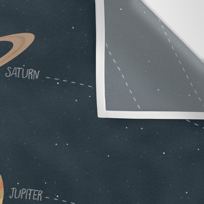 Solar system illustration Wall Tapestry Gallery Image 3