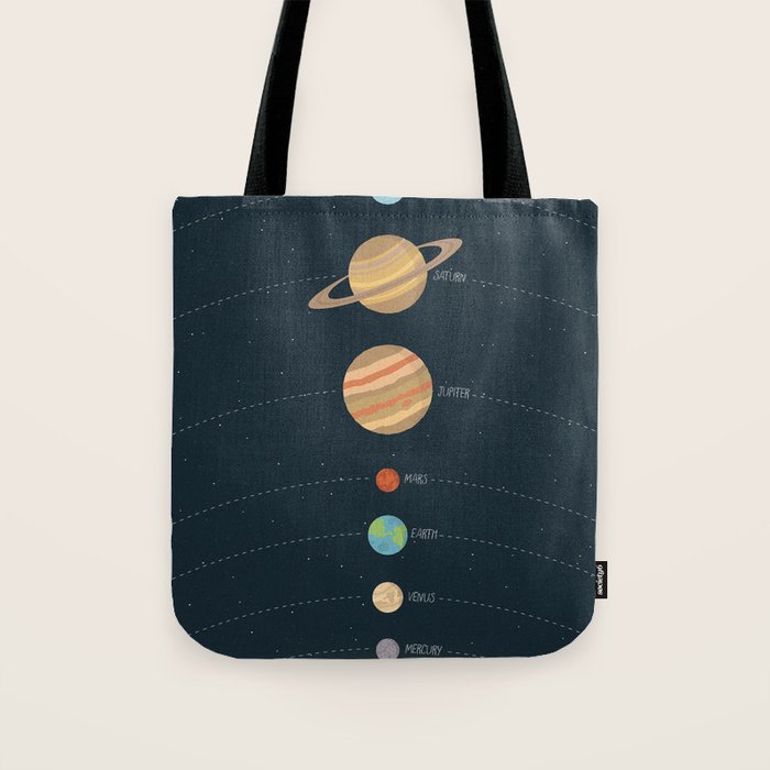 Solar system illustration Tote Bag Gallery Image 1