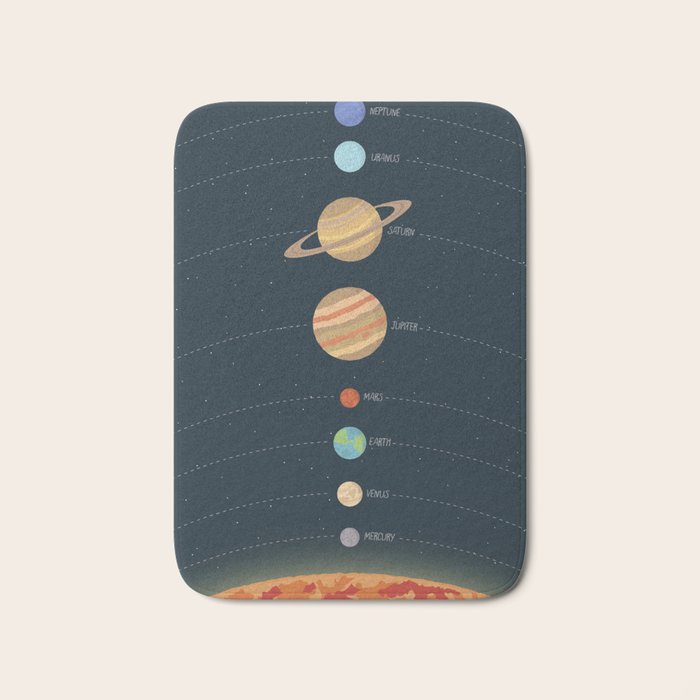 Solar system illustration Bath Mat Gallery Image 1