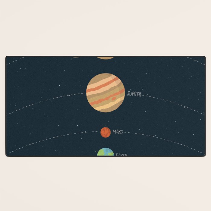 Solar system illustration Desk Mat Gallery Image 3