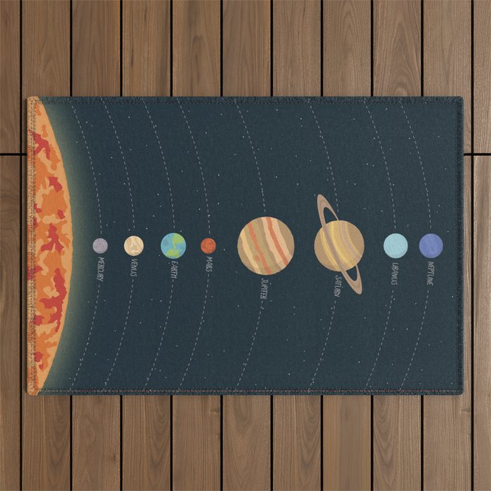 Solar system illustration Outdoor Rug Gallery Image 1
