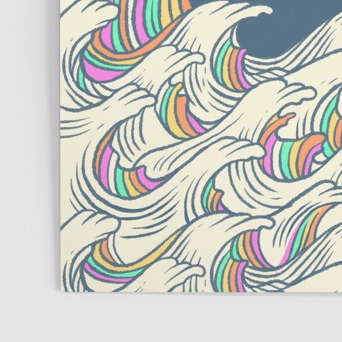 Meowtain cat 5 rainbow wave catzilla  Poster Gallery Image 3