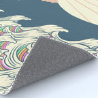 Meowtain cat 5 rainbow wave catzilla  Rug Gallery Image 4