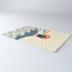 Meowtain cat 5 rainbow wave catzilla  Rug Gallery Image 3