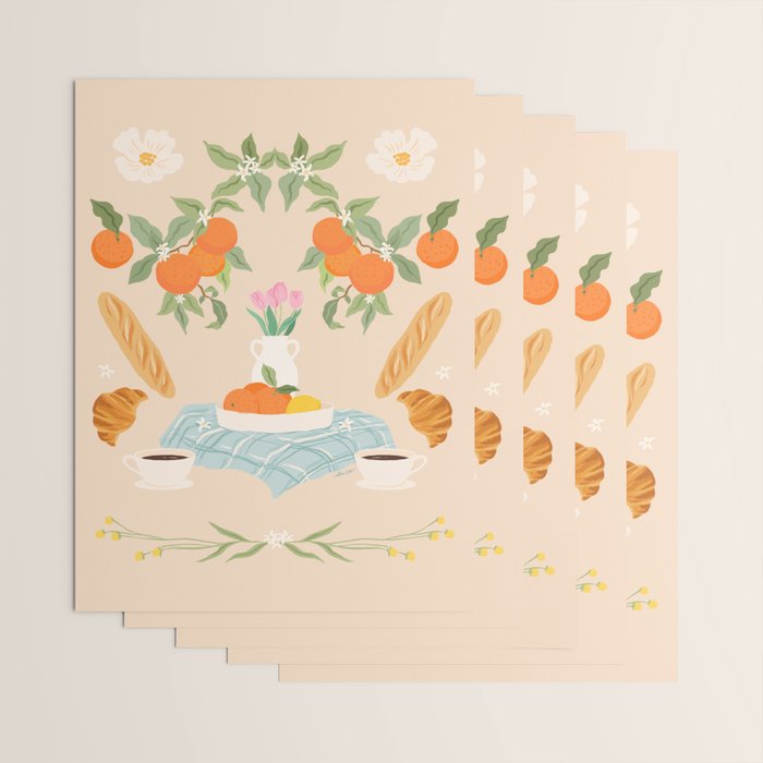 Breakfast and Flowers  Wrapping Paper Gallery Image 3