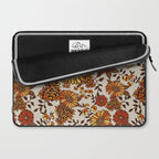 Retro 70s boho hippie orange flower power Laptop Sleeve Gallery Image 2
