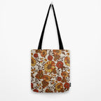 Retro 70s boho hippie orange flower power Tote Bag Gallery Image 2