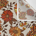 Retro 70s boho hippie orange flower power Wall Tapestry Gallery Image 3