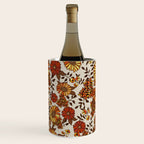Retro 70s boho hippie orange flower power Wine Chiller Gallery Image 2