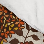 Retro 70s boho hippie orange flower power Comforter Gallery Image 4