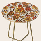 Retro 70s boho hippie orange flower power Side Table Gallery Image 2