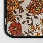 Retro 70s boho hippie orange flower power Laptop Sleeve Gallery Image 3