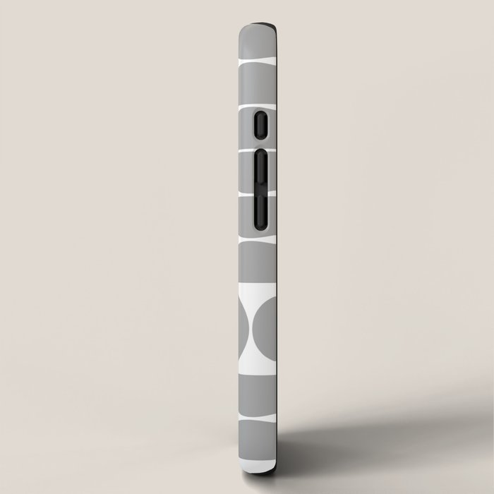Mid Century Modern Geometric 04 Grey iPhone Case Gallery Image 2