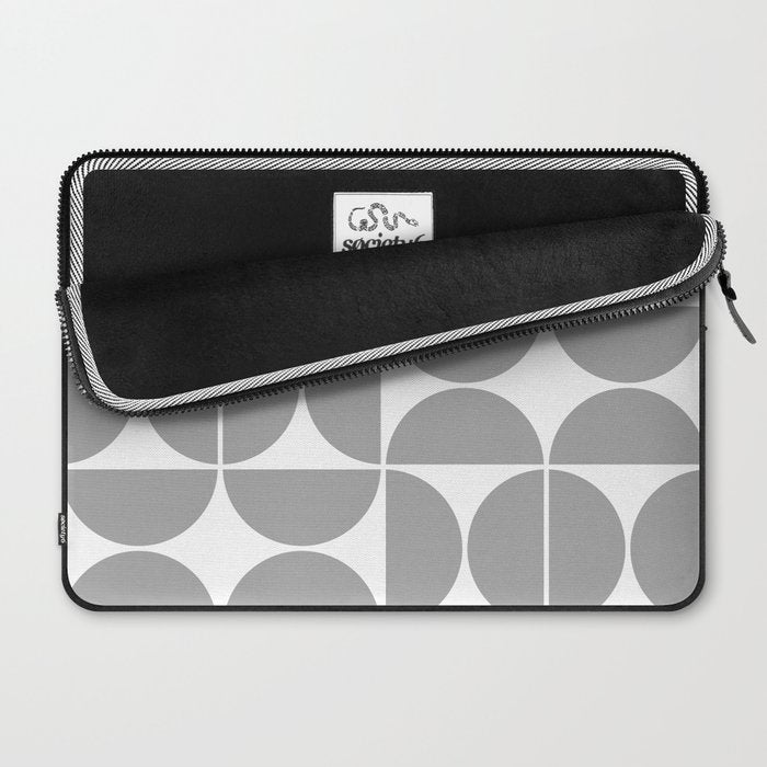 Mid Century Modern Geometric 04 Grey Laptop Sleeve Gallery Image 2