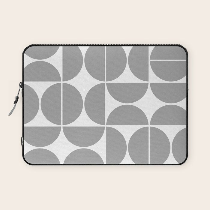 Mid Century Modern Geometric 04 Grey Laptop Sleeve Gallery Image 1