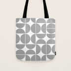 Mid Century Modern Geometric 04 Grey Tote Bag Gallery Image 1
