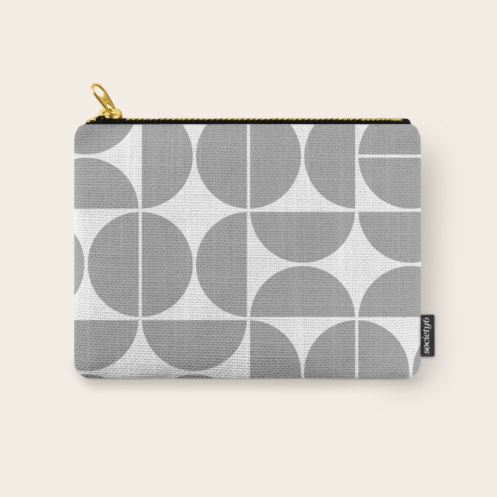 Mid Century Modern Geometric 04 Grey Carry All Pouch Gallery Image 1