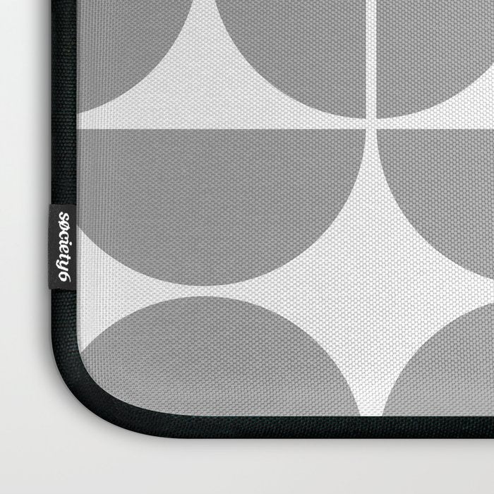 Mid Century Modern Geometric 04 Grey Laptop Sleeve Gallery Image 3