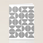 Mid Century Modern Geometric 04 Grey Stationery Card Gallery Image 2