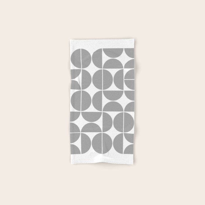 Mid Century Modern Geometric 04 Grey Towels Gallery Image 1