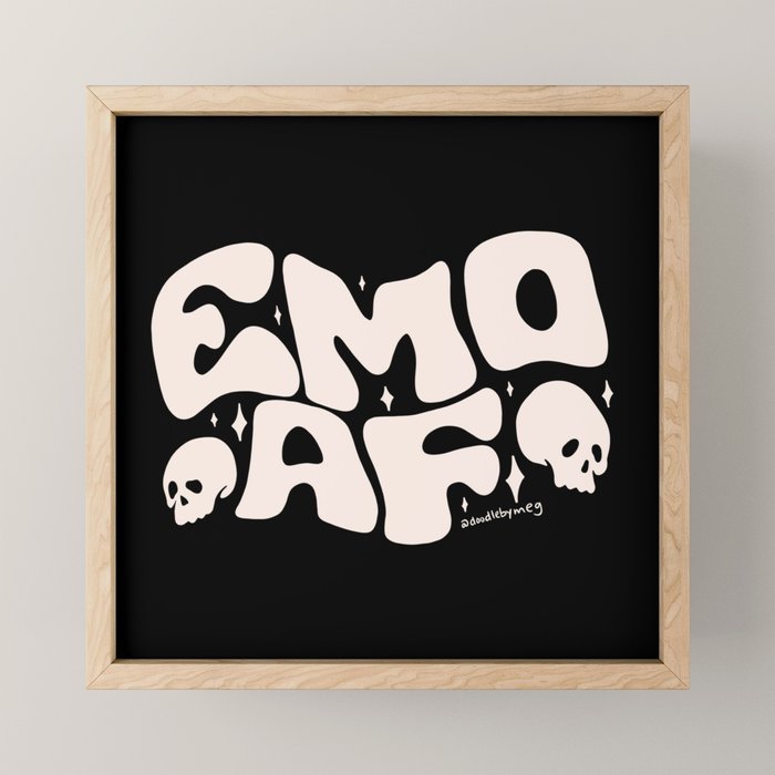 Emo As Fuck Mini Art Print Gallery Image 1