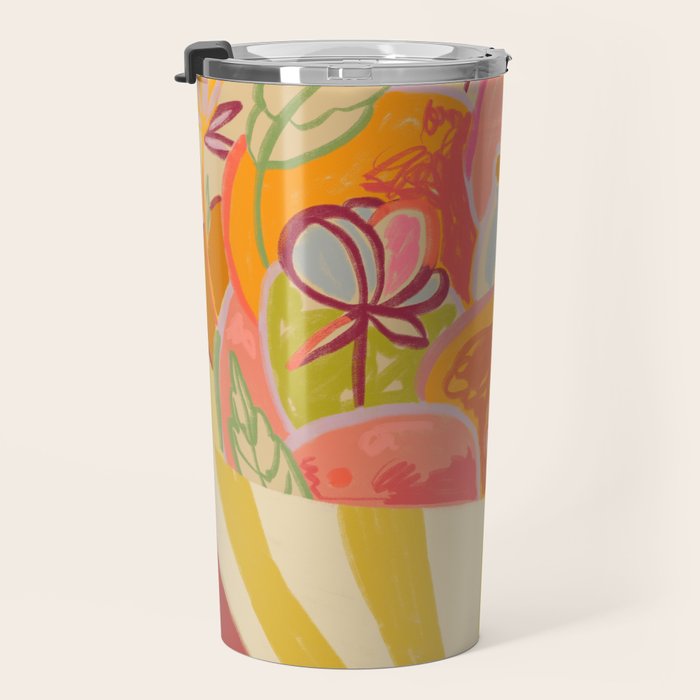 FRUIT AND FLOWER BOWL Travel Mug Gallery Image 3