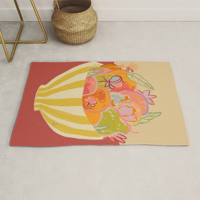 FRUIT AND FLOWER BOWL Rug Gallery Image 1