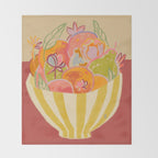 FRUIT AND FLOWER BOWL Throw Blanket Gallery Image 2