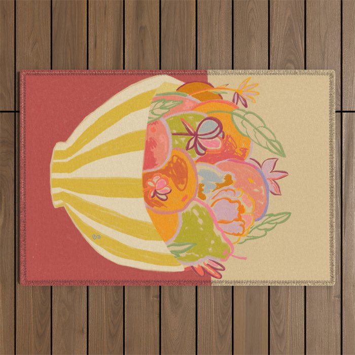 FRUIT AND FLOWER BOWL Outdoor Rug Gallery Image 1