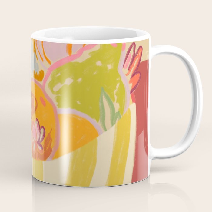 FRUIT AND FLOWER BOWL Coffee Mug Gallery Image 1