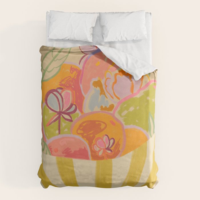 FRUIT AND FLOWER BOWL Duvet Cover Gallery Image 6