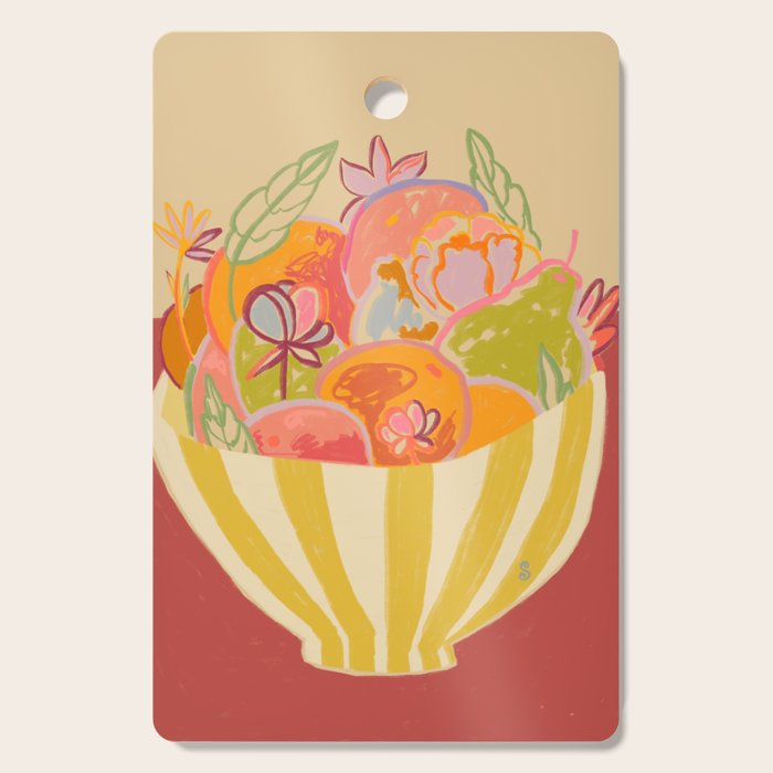 FRUIT AND FLOWER BOWL Cutting Board Gallery Image 1