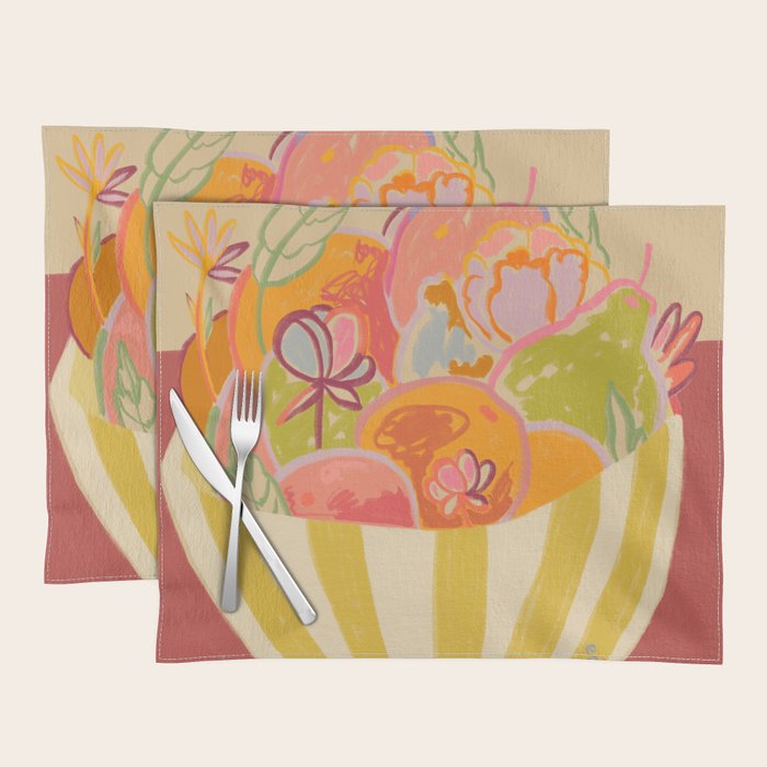 FRUIT AND FLOWER BOWL Placemat Gallery Image 1