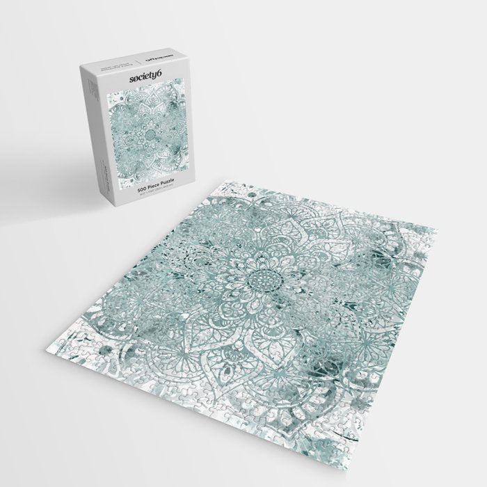 Yoga, Mandala, Prints Green, Wall Art Boho Jigsaw Puzzle Gallery Image 2