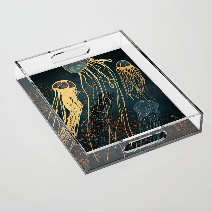 Metallic Jellyfish Acrylic Tray Gallery Image 1