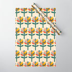 Flower and butterfly Wrapping Paper Gallery Image 1