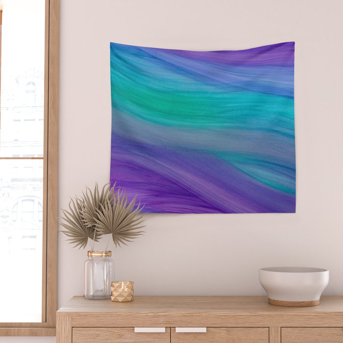 Mermaid Ocean Waves Wall Tapestry Gallery Image 2