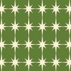 Mid Century Modern Atomic Starburst Grid Retro Christmas Olive Green and Cream Coffee Mug Gallery Image 2