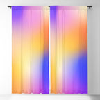Warm Colorful Sunset Gradient  Window Curtain Gallery Image 5