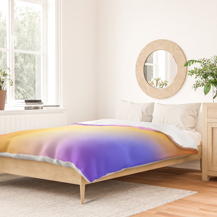 Warm Colorful Sunset Gradient  Duvet Cover Gallery Image 2