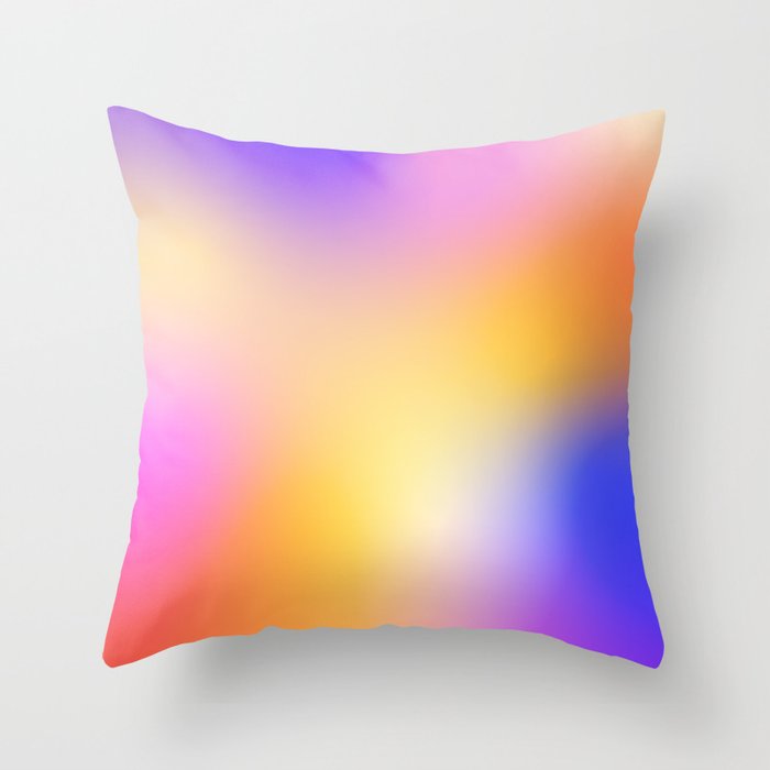 Warm Colorful Sunset Gradient  Throw Pillow Gallery Image 2